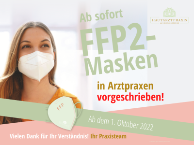 Hautarzt Münster FFP2 Masken bei Arztbesuch Dermatologe Münster Phlebologe Münster Allergologe Münster Heinze Werlitz und Steinke