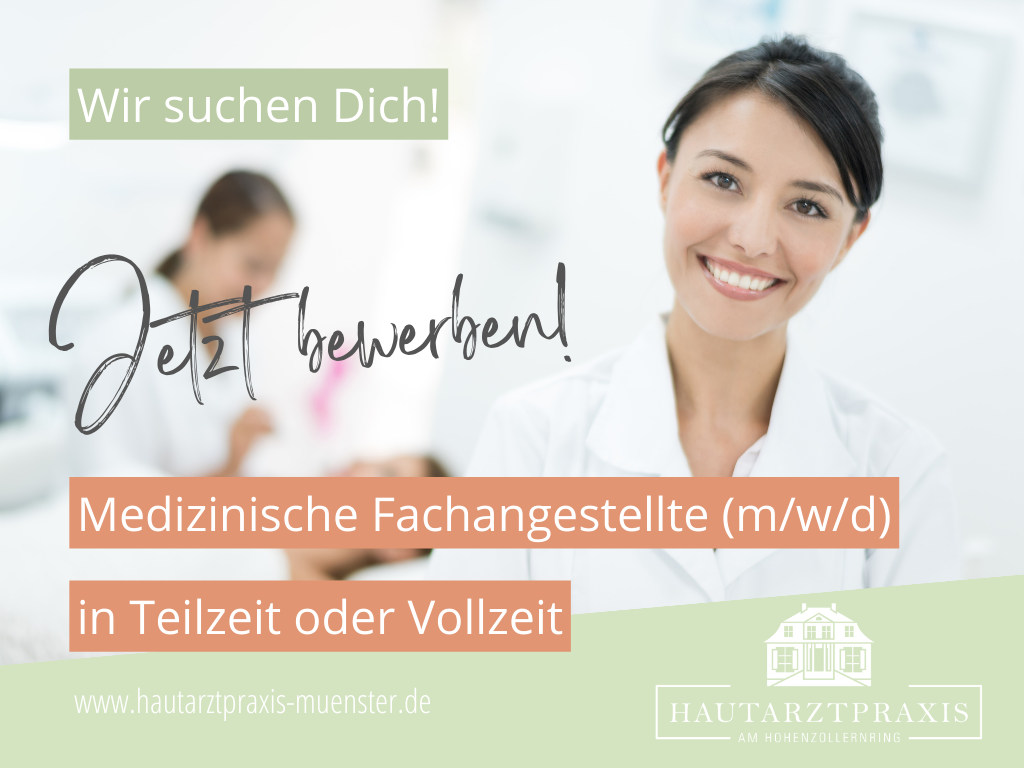 Foto   Stellenangebot für medizinsiche Fachangestellte MFA in Münster in der Hautarztpraxis am Hohenzollernring