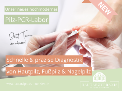 Foto   Mit unserem hochmodernen Pilz PCR Labor bieten wir schnelle und präsise Diagnostik von Hautpilz, Fußpilz und Nagelpilz in Münster