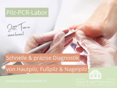 Foto   Mit unserem hochmodernen Pilz PCR Labor bieten wir schnelle und präsise Diagnostik von Hautpilz, Fußpilz und Nagelpilz in Münster