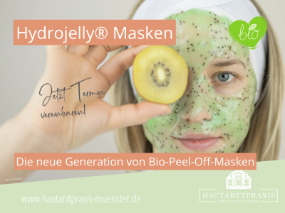 Foto   Kosmetische Hydrojelly Maske, eine neue preisgekrönte innovative Bio Peel off Maske, jetzt in Ihrer Hautarztpraxis in Münster