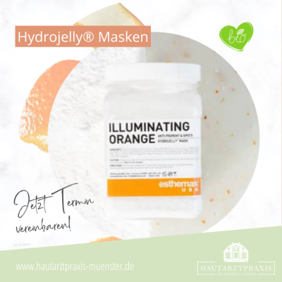 Foto   Unsere Gesichtsbehandlung in Münster mit der Illuminating Orange Hydro jelly Maske, die neue Generation der bio Peel Off Masken